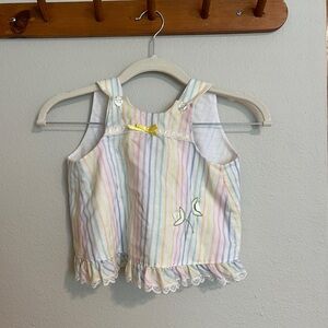 Vintage Toddler ChandlerRainbow Striped Pinafore
